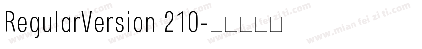 RegularVersion 210字体转换